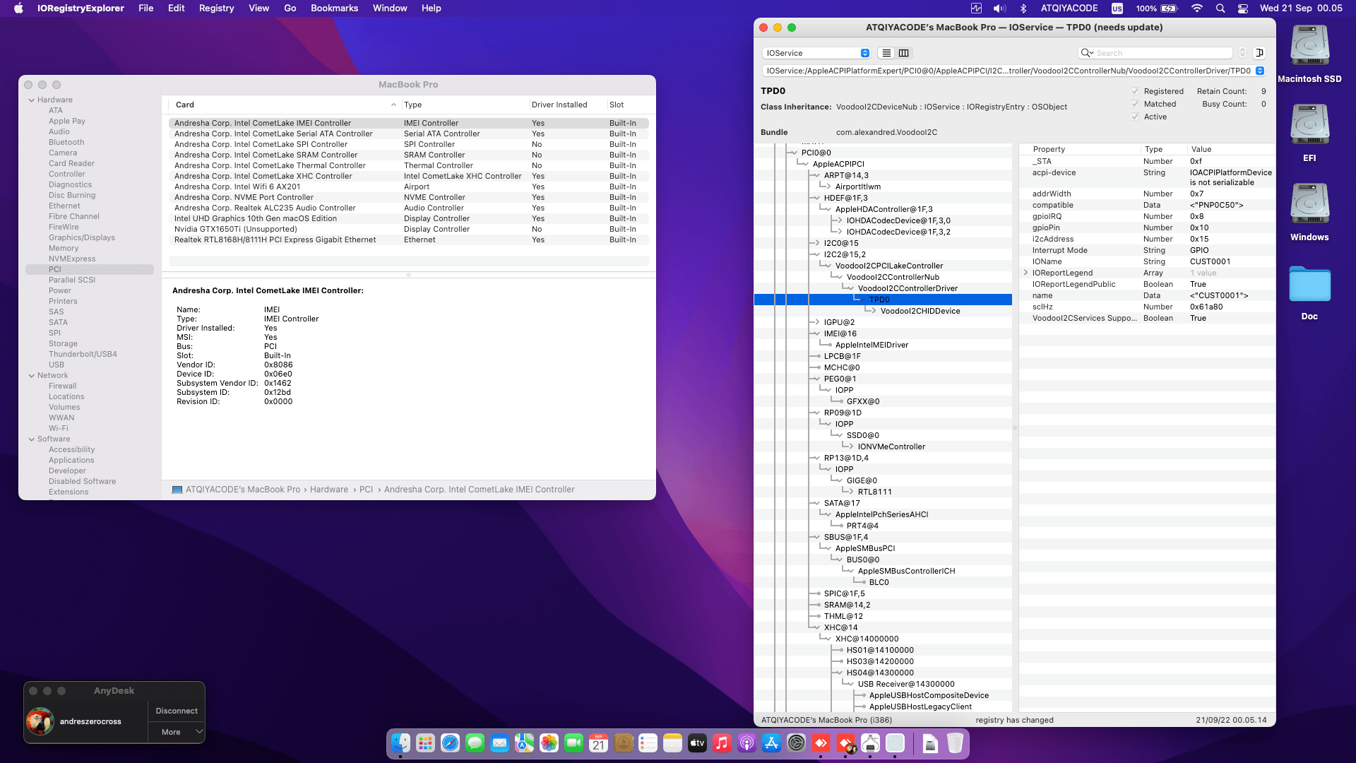 MSI Gaming GF63 Thin 10SCSR 677ID [CometLake   Intel UHD 630 + I2C]   OpenCore 9